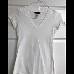 White v-neck top